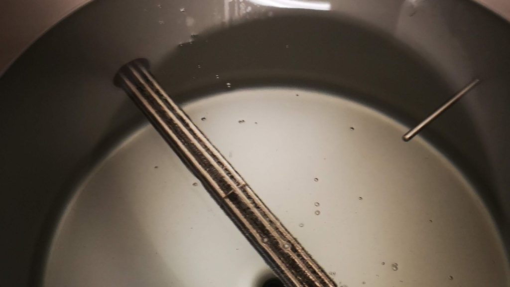 Water boiling inside HLT