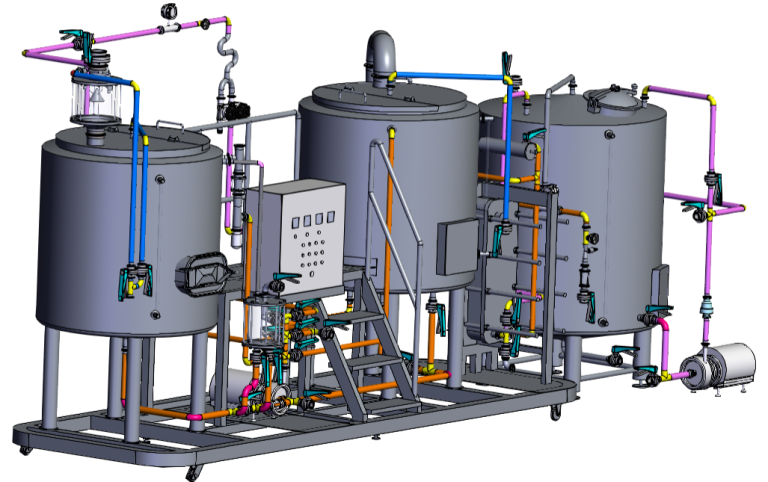 3D model of 400L brewery