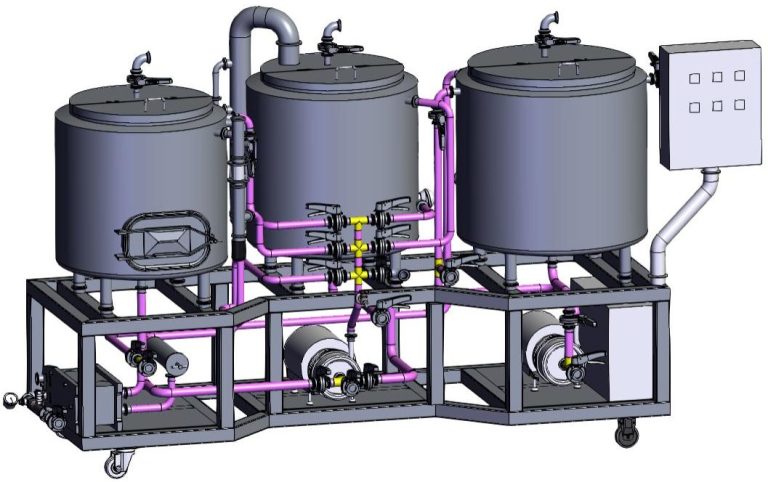 3D model of 1BBL brewhouse