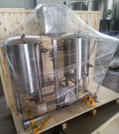 CIP cart being export packaged ready for despatch